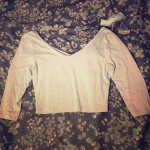 Tildon 3/4 length crop top